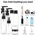 Topika - Travel Bottles Set for Toiletries, Refill Bottles for Travellers