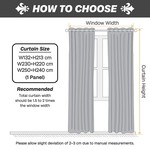 Topika Blackout Curtains, Double Layer Thermal Insulated noise reduction