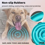 Topika Blue Dog Puzzle Toy Slow Feeder Food Dispenser for IQ Training