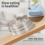 Topika Slow Feeder Dog Bowls, 304 Stainless Steel, Non-Slip, Large Capacity