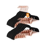 TopikaHome - 20/10Pack Velvet Clothes Hangers with Clips,Non-Slip,360 Hook