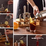 Topika- Cocktail Shaker Set with Stand,Bartender Kit&Drink Mixer for Bar