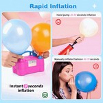 Topika Portable Electric Air Balloon Pump Inflator with 2 Tying Tools