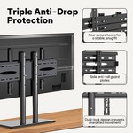 Topika Universal TV Mount Stand With Tempered Glass Base For 32-70" TVs