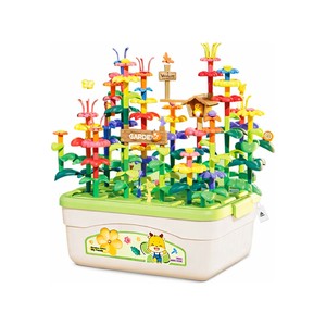 Topika Flower Garden Building Blocks 117pcs Pretend Play Set, STEM Toy