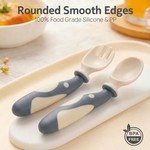 Topika Baby Spoons & Toddler Utensils Set, Bendable Training 6 Piece