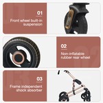 Topika Baby Travel System 3-in-1 with Car Seat, Baby Stroller for 0-36m