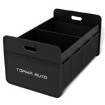 TopikaAuto - 55L Car Boot Organiser Foldable Storage Trunk Organizer-Black
