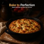 Topika Cast Iron Frying Pan 30CM, Helper Handle, Need Pre Seasoned Skillet
