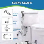 Topika - Bidet Sprayer Handle for Toilets, Handheld Spray Kit, SS Finish