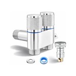 Topika 1/2" Double Switch Stainless Steel Angle Valve For All Scene, Sliver