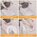 Topika Closet Organisers & Storage Foldable Basket With Slide-Out Design