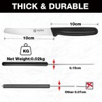 Topika Steak Knives Set With Serrated Blades And Ergonomic Handles, 6 Pcs