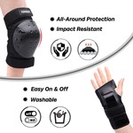 TopikaKids-7 Piece Roller Skates Protective Gear Helmet, Knee, Elbows for Kids