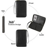 Topika Travel Passport Holder with Zipper, RFID Passport Wallet for unisex