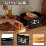 Topika - Bread Box Set With Butter Dish, Tea Canister & Free Butter Scraper