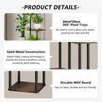 Topika - Indoor Plant Stand, 5/6 Tier Metal Wood Plant Display Shelf