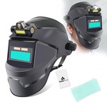 Topika Auto Darken Welding Helmet with Light, Heat-Resistant Shield for Men