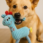 Topika Fawn, Owl & Octopus Plush Dog Toy Set, 3 Pack, Squeaker & Crinkle