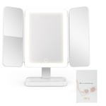 Topika Lighted Makeup Mirror 5X Magnification Trifold Rechargeable