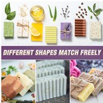 Topika - 7 In 1 Soap Box Kit, Silicone Wooden Soap Molds, Soap Loaf Mould