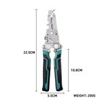 Topika 18 in 1 Folding Wire Stripper Crimper Tool, Electrician wire cutters