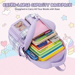 Topika Girls Backpack Cute Lightweight School Bag with Accessories