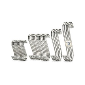 Topika - S Hooks For Hanging 40pcs, Stainless Steel Mixed Sizes
