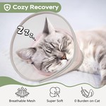 Pink Soft Cat Cone Collar for Recovery, Anti-Lick, Waterproof Mesh