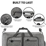 Topika 85L Foldable Duffle Bag With Shoe Compartment , Multiple Pockets