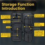 Topika-Tactical Rifle Bag,Double-Layer Padded Long Gun Case,Waterproof 800D
