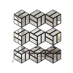 Topika - 9-Piece Glass Mirror Wall Decor, Hexagon DIY Mirror Tiles for Home