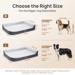 Topika Orthopaedic Dog Bed Large with L-Shaped Bolster, Non-Slip Base