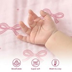 Topika Baby Blanket Soft Bow Blanket Double-Sided for Newborns