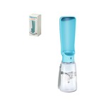Topika 550ml 2-in-1 Foldable Dog Water Bottle, Leak-Proof Feeder