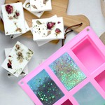 TopikaHome - Silicone Soap Molds, Rectangle Round Cake and Ice Molds Set of 3