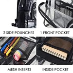 Topika - Clear Heavy Duty PVC Backpack with Reinforced Straps, Multi-Pocket