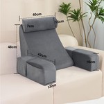 Topika Detachable Reading Pillow with Armrests, Read Chair&Headboard Pillow