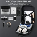 Topika Hard Shell Laptop Backpack With Anti-Theft Lock & USB Charging