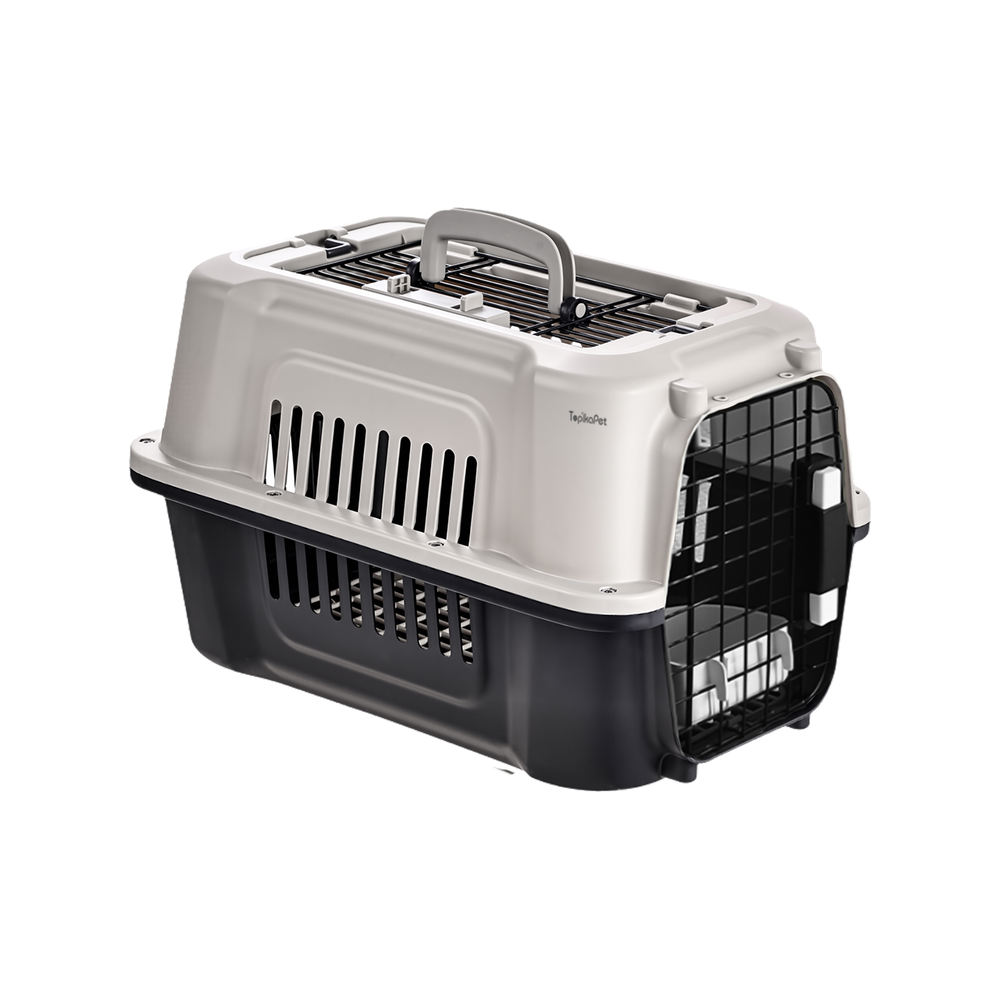 TopikaPet- Top-Load Hard-Sided Dogs, Cats Pet Travel Carrier with Iron Door TopikaPet- Top-Load Hard-Sided Dogs, Cats Pet Travel Carrier with Iron Door