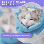 Topika Cat Cone Collar, Soft Adjustable Recovery Donut for Cats and Kittens