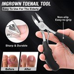 Topika Large Nail Clippers Set,Toenail&Fingernail Clipper Kit for Men/Women