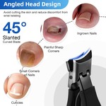 Topika - Thick Nail Clippers Set, Fingernail & Toe Nail Clipper for Seniors