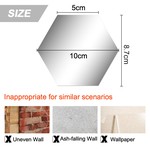 Topika 32piece Hexagon Mirror Wall Stickers, Acrylic Peel& Stick Home Decor