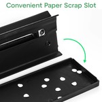 Topika - Adjustable 4 Hole Puncher for Binder Ring Album Paper, 10 Sheet