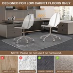 Topika Clear Chair Mat With Lip, 90x120cm Floor Protector for Desk Chairs