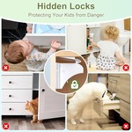 Topika Child Proof Cabinet Locks Baby Proofing Magnetic Design