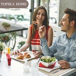 Topika - Placemats Set of 6, PU Table Mats, 43x30cm, Waterproof & Oil-Proof