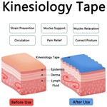 4 Rolls Kinesiology Tape Breathable Elastic Kinesiology Therapeutic Tape