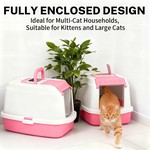 Topika Hooded Cat Litter Box with Litter Scoop, Fully Enclosed, Leak-Proof
